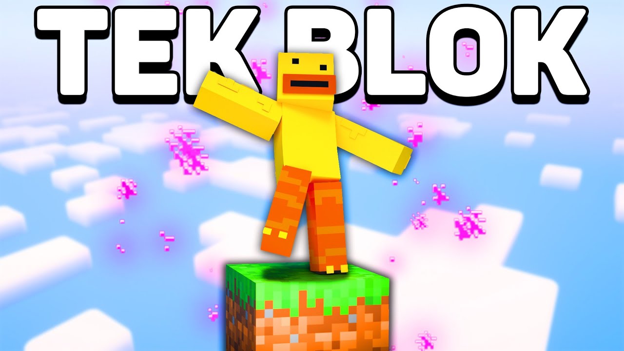 Minecraft'ı TEK BLOK Üzerinde Bitirdim  (TÜM HİKAYE)