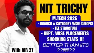 NIT Trichy M.Tech Placements : NIT Trichy M.Tech Cutoff #nittrichy #nit #mtech @TheCivilGuruji#yt