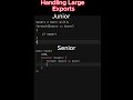 Exporting 1 Million Records? Junior vs Senior Approach