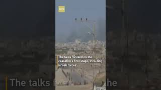 Smoke rises over Gaza as Israel, Hamas hold indirect talks in Egypt