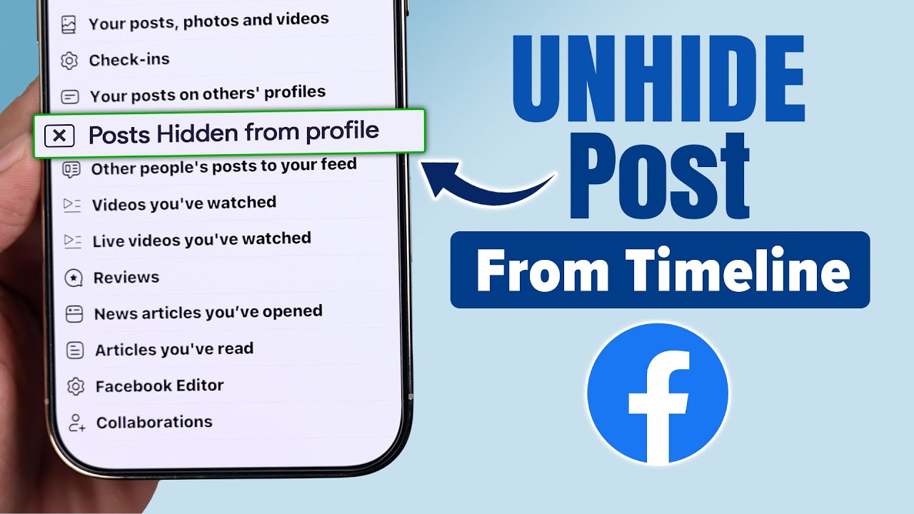 How to Unhide Post on Facebook Timeline! [2026] - YouTube