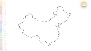 China Map drawing | Outline drawings | How to draw China Map step by step | #artjanag China Map drawing | Outline drawings | How to draw China Map step by step | #artjanag