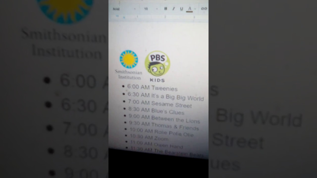 PBS Kids Schedule (2006 WSMIP)
