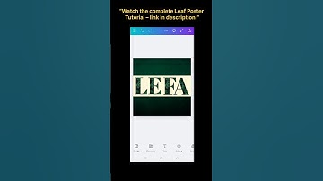🌿 Leaf Poster Hack for Beginners | Easy Canva Tutorial ✨ #LeafPoster #canvatutorial