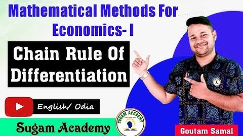 Chain Rule Of Differentiation || Mathematics Methods For Economics-1 || +3 Economics