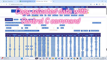 Option Chain Data uploading in Google sheet