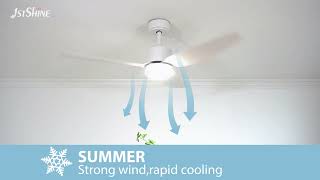 Dc Ceiling Fan With Remote Control Plastic Blades High-Speed