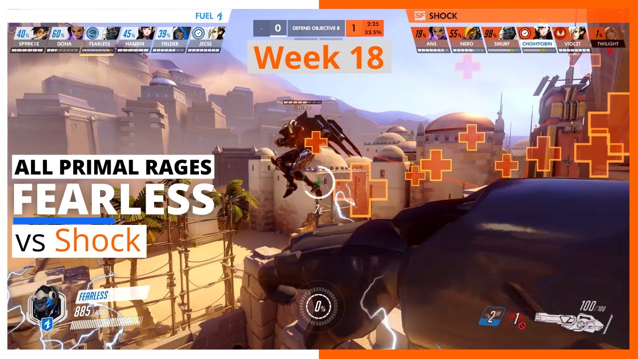 FEARLESS WINSTON - All the primal rages vs Shock - Knockouts Countdown Cup | OWL 2021 Highlights