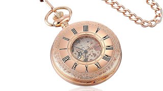 Charles Hubert, Paris Rose Gold Plated Mechanical Pocket Watch