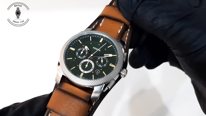 Fossil Machine Chronograph Tan Eco Leather Watch FS5922 (Unboxing)  @UnboxWatches - YouTube