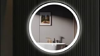 Amorho 24 Inch LED Bathroom Mirror, Round Dimmable Vanity Mirrors for Wall Review