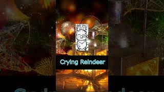Crying Reindeer christmas coloring page for kids