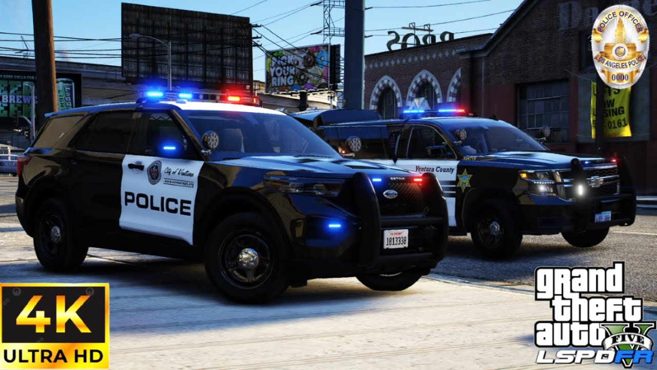 Playing GTA 5 As A POLICE OFFICER City Patrol| LAPD|| GTA 5 Lspdfr Mod ...