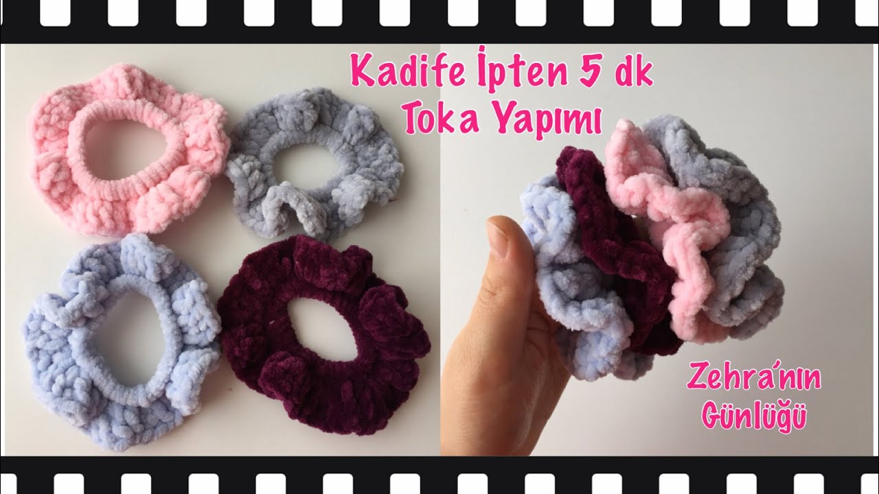 Kadife İpten Toka Yapımı - Çok Kolay Toka Yapımı - Kadife İpten 5 Dakikada Toka Yapımı