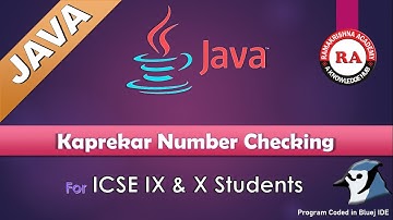 Kaprekar Number in JAVA