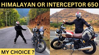 What Is Our Choice ? Himalyan or Interceptor 650 For Touring With Pillon | Pros And Cons #trip #bike