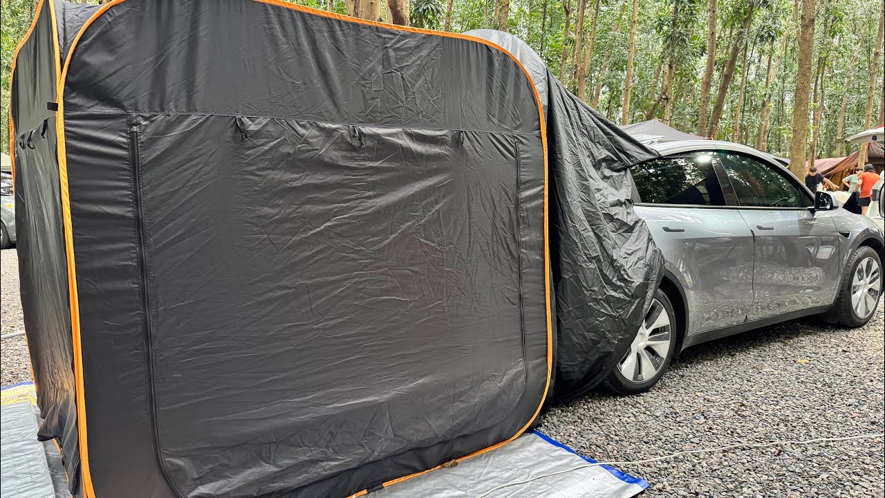 特斯拉 TESLA 車宿 車尾帳 首露 露營 沿山森林秘境 MODEL Y  Camping!