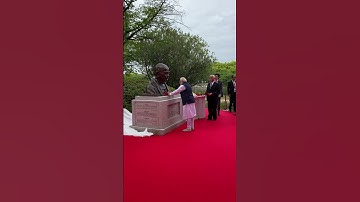 PM Modi unveils a bust of Mahatma Gandhi in Hiroshima, Japan