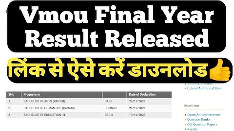 Vmou final Year Result kaise download kre/vmou June result 2022/#vmouresult