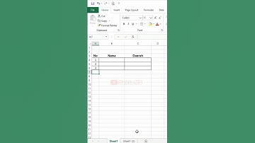 Cara membuat garis tabel otomatis di excel #shorts