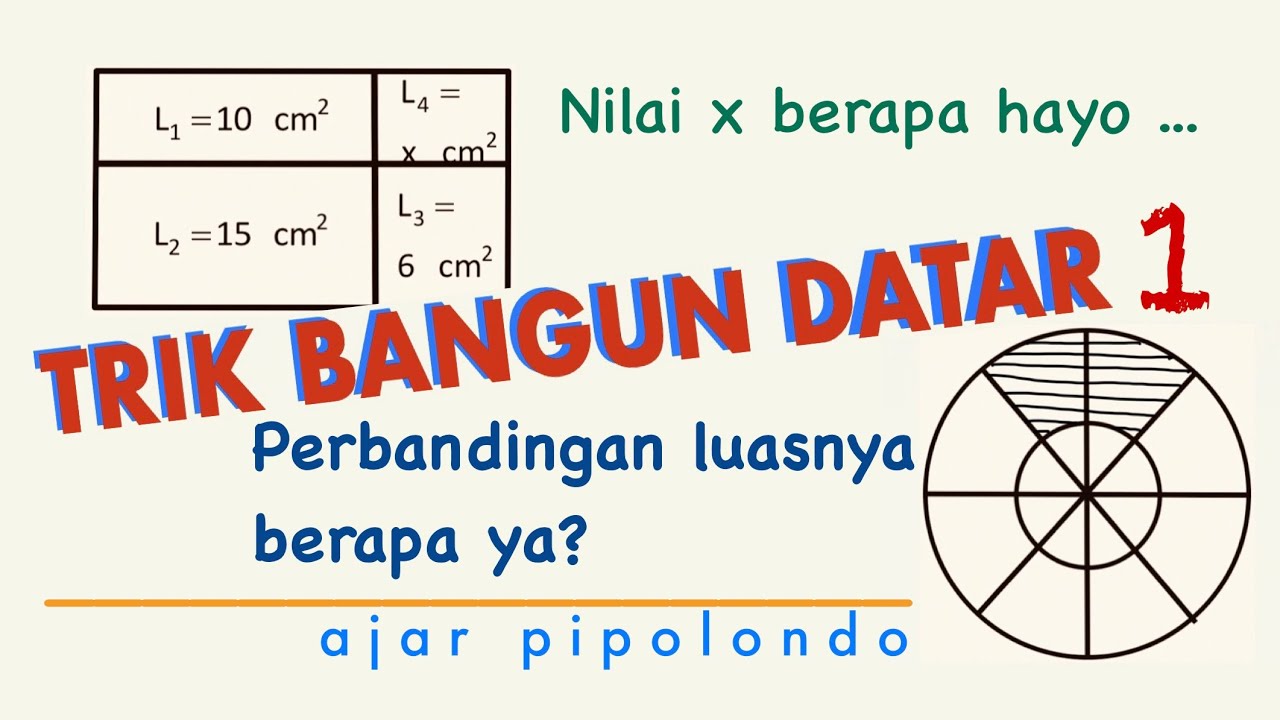 GAK HARUS PAKAI RUMUS DETAIL | Trik TPS BANGUN DATAR 1 ajar pipolondo