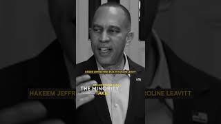 HAKEEM JEFFRIES SLAMS LEAVITT AS AN IGNORANT STONE COLD LIAR #trump #news #politics #democracy #maga