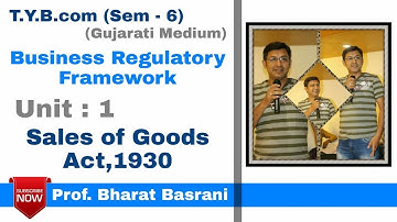 Unit 1 - MLAW (BRF) - "Implied Warranty" - "ગર્ભિત બાંયધરીઓ" Tybcom Sem 6 GM
