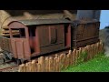 Weathering a boxcar and brake car for the abandoned engine shed