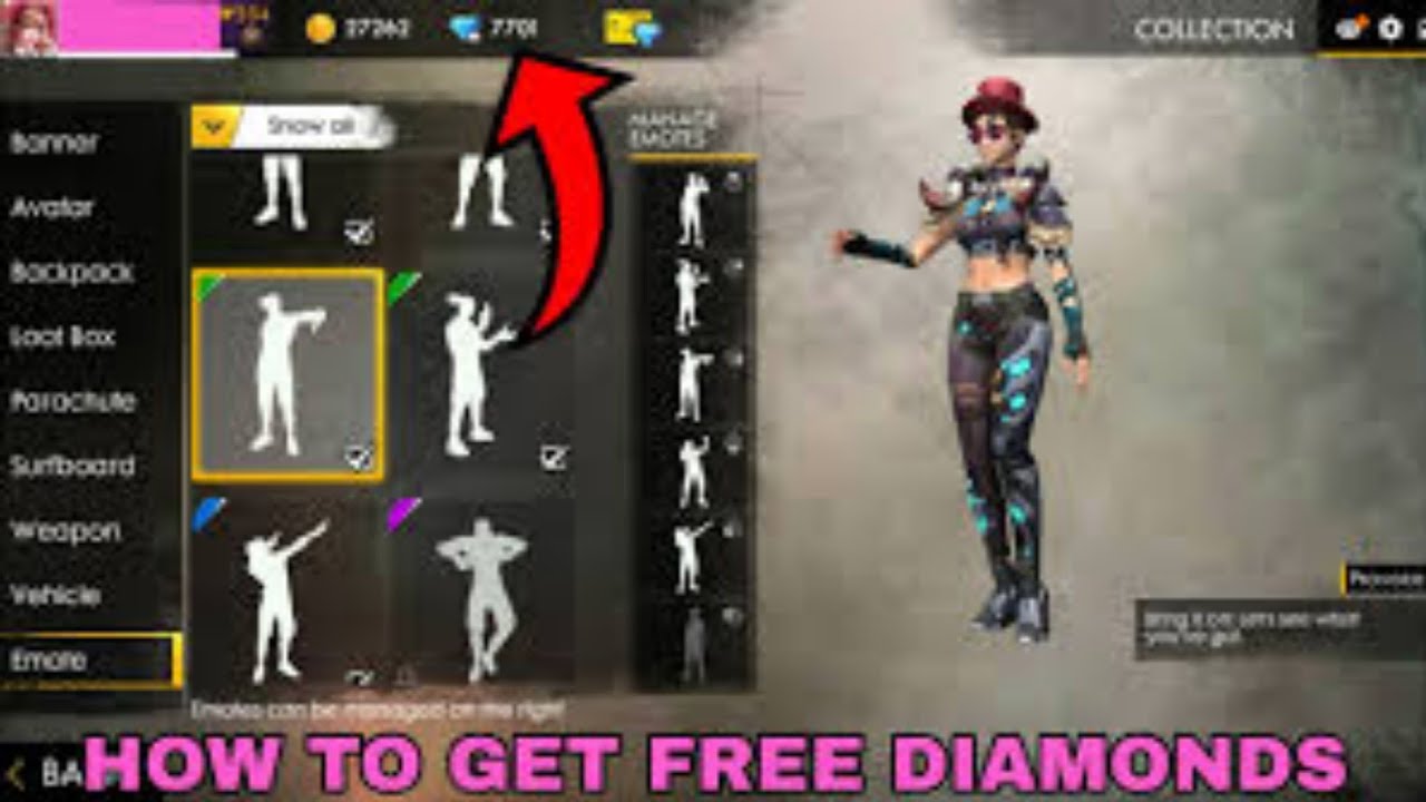 How To free Fire Emotes se Diamond | free fire me emote se ...