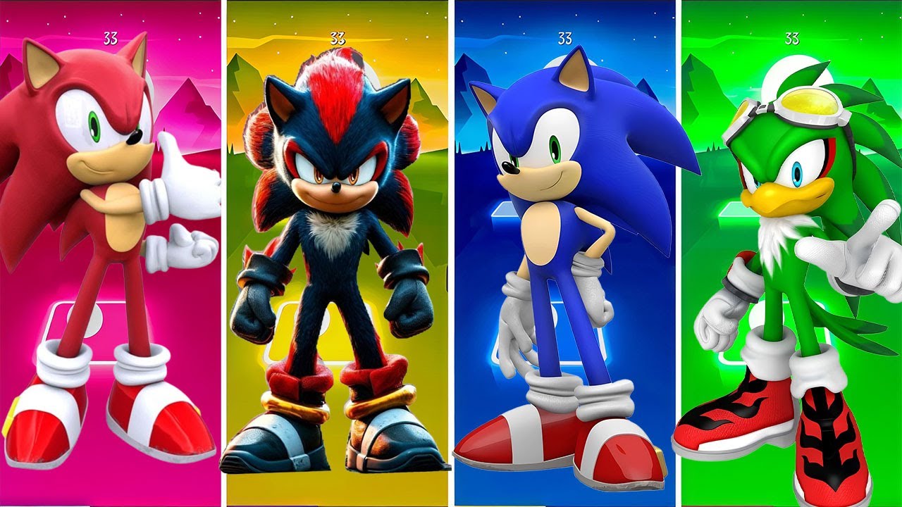 Sonic The Hedgehog 🔴 Knuckles 🔴 Shadow 🔴 Amy Rose || Tiles Hop EDM Rush! | Coffin Dance | Hopverse