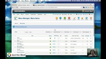 Joomla Menu Manager - Management of the Joomla 2.5 menu system - Joomlabe.at