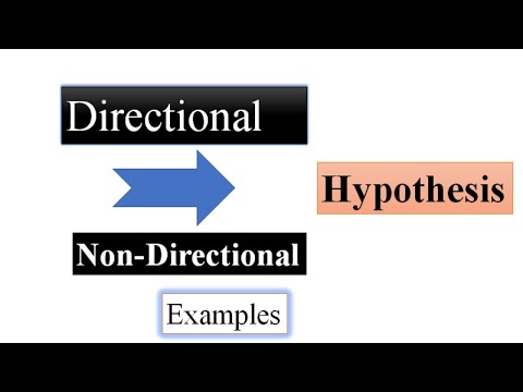 Vídeo: Qual é a diferença entre uma hipótese direcional e uma hipótese não direcional?