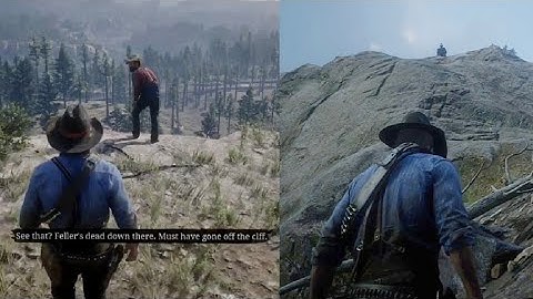 Man Falls Off a Cliff (Lenora View Hidden Dialogue) - Red Dead Redemption 2