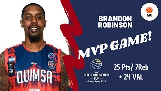 Brandon Robinson Vs San Pablo Burgos 25Pts7Reb24Val - Mvp Game -
