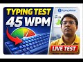 ⌨️ Live Typing Test by Sonu Saw | Typing Master v11 | 45 WPM 🚀 #typingspeed #speed #typingmaster