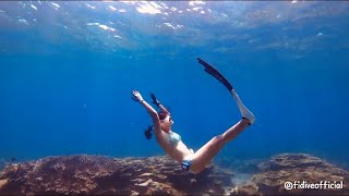 【FiDive's Angels】Underwater Backward and Forward Rolls for Five Times in a Paradise