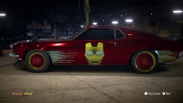NFS 2015 Ford mustang BOSS 302 (1969) Iron Man wrap