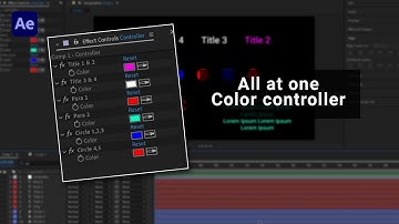 After effect color controller - Tutorial