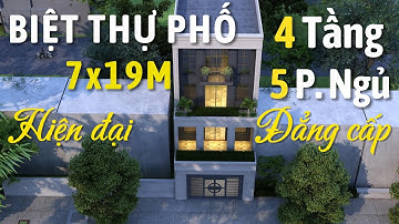 Gợi ý mẫu thiết kế biệt thự phố mặt tiền 7m 4 tầng hiện đại đẳng cấp