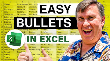 Excel - Bullets in Excel - Episode 2051