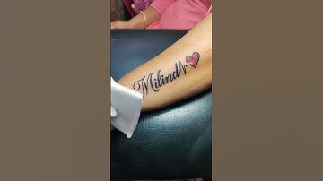 Milind name Tattoo@ Tattoo Shop Belgaum 8050861411..