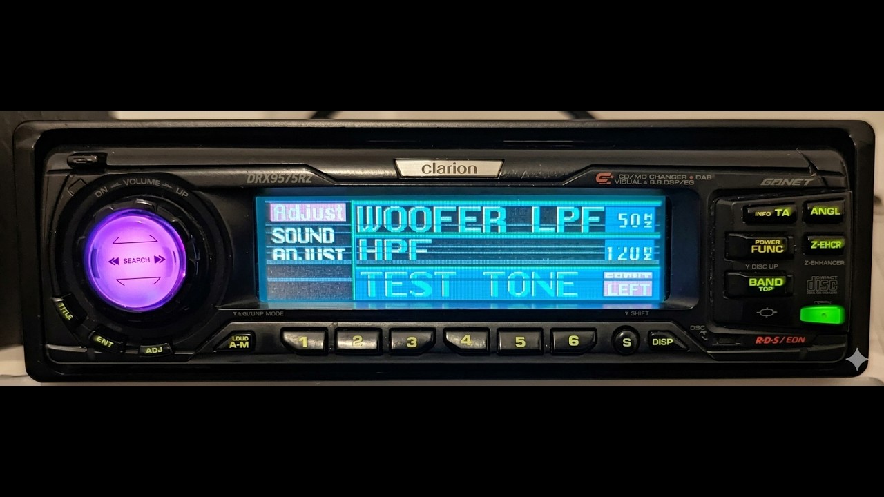 Clarion DRX9575Rz with DSP Clarion DPH7500z - YouTube