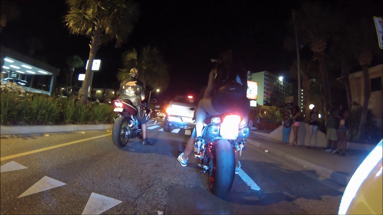 Myrtle Beach SC, Black Bike Week Ocean Blvd Strip Ride(RAW)2k13