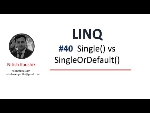 Videó: Mi a különbség a single és a SingleOrDefault között a Linq-ben?