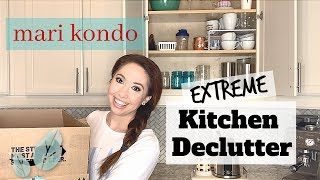 Marie Kondo Extreme Kitchen Declutter  - Before \& After KonMari Method