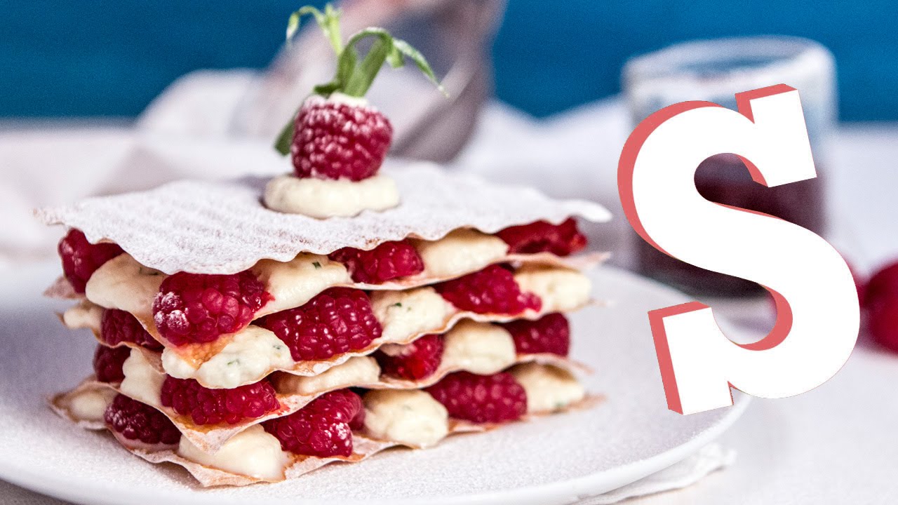 White Chocolate & Raspberry Mille Feuille Recipe - SORTED | Sorted Food