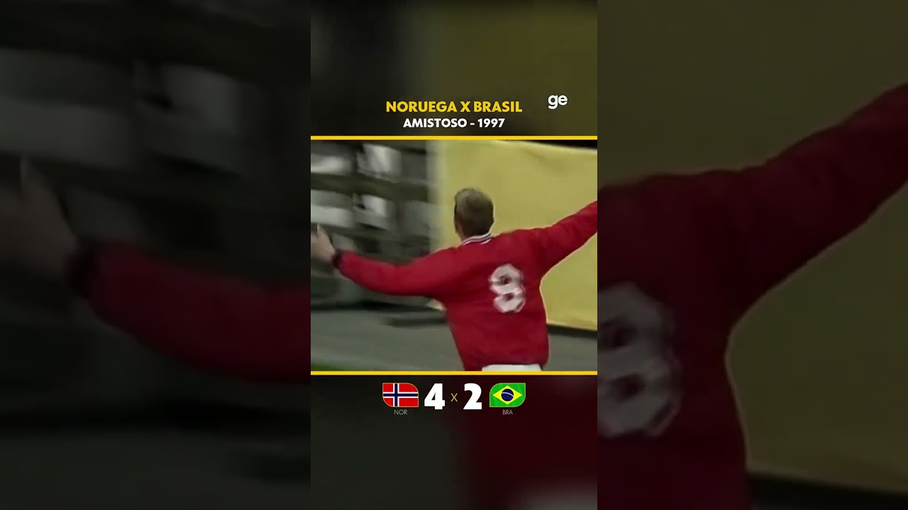 A NORUEGA VENCEU O BRASIL POR 4 A 2 EM 1997 EM AMISTOSO | #shorts | Copa do Mundo 2026 | ge.globo