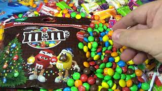 Opening Satisfying Videos M&M's Christmas Milk Chocolate Candy Party Size