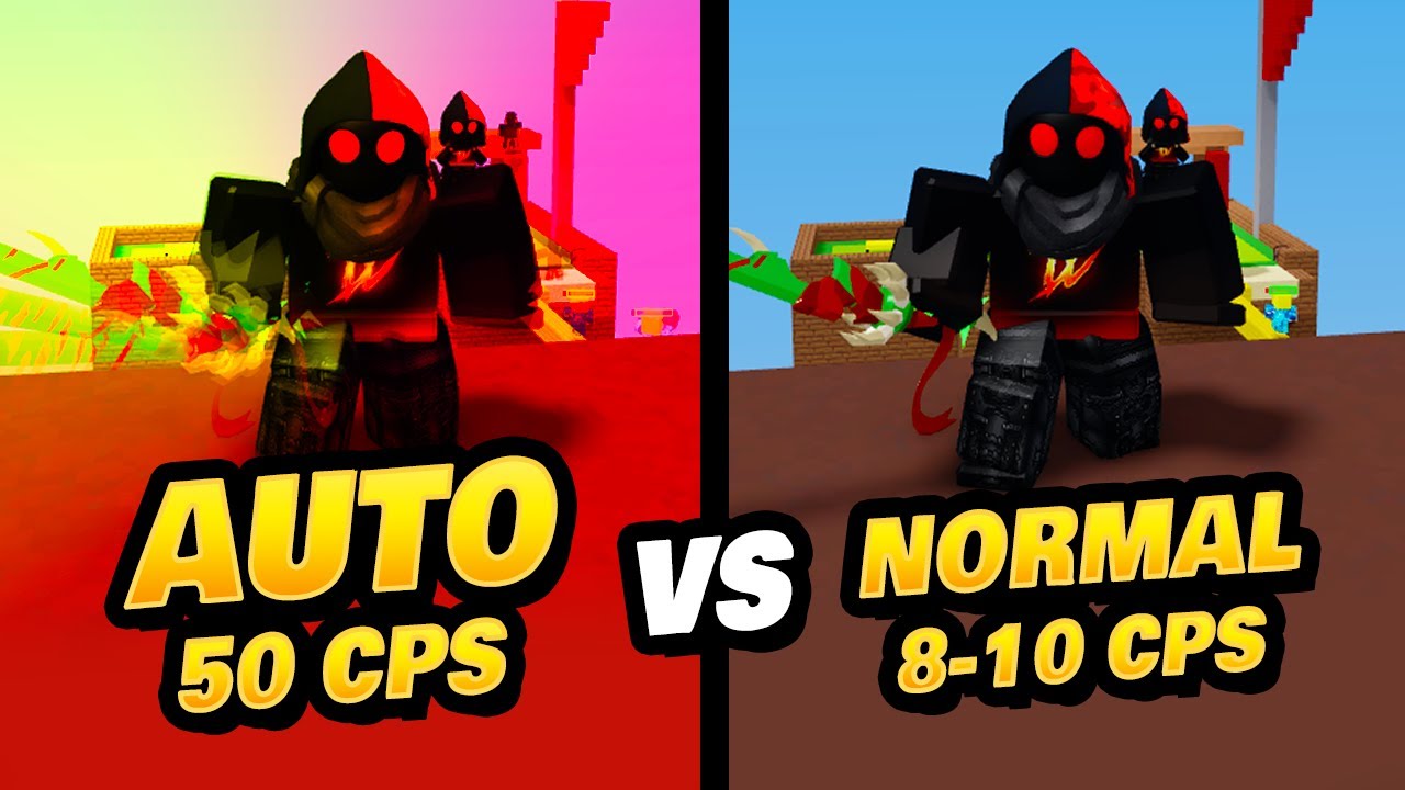 Auto Clicker vs Normal Clicking in BedWars 