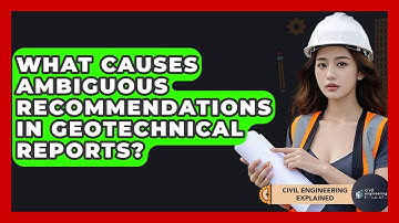 What Causes Ambiguous Recommendations In Geotechnical Reports? - Civil Engineering Explained